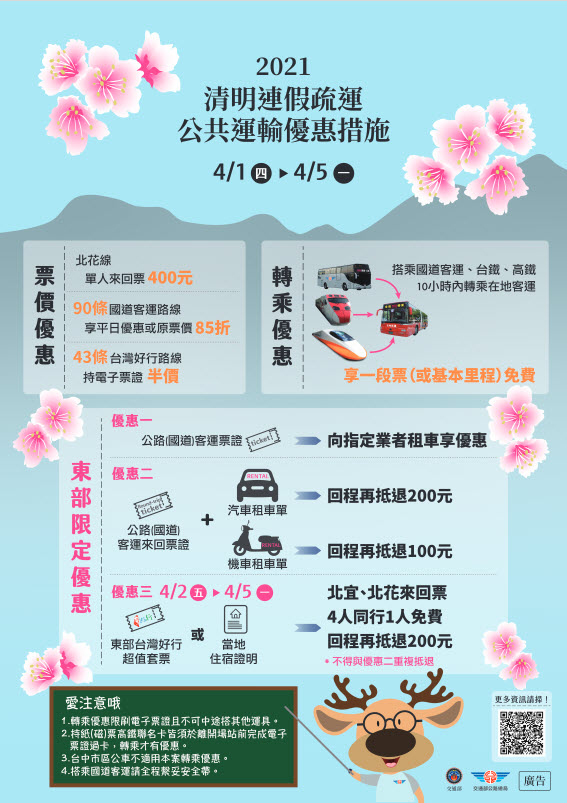 公路總局清明連假優惠