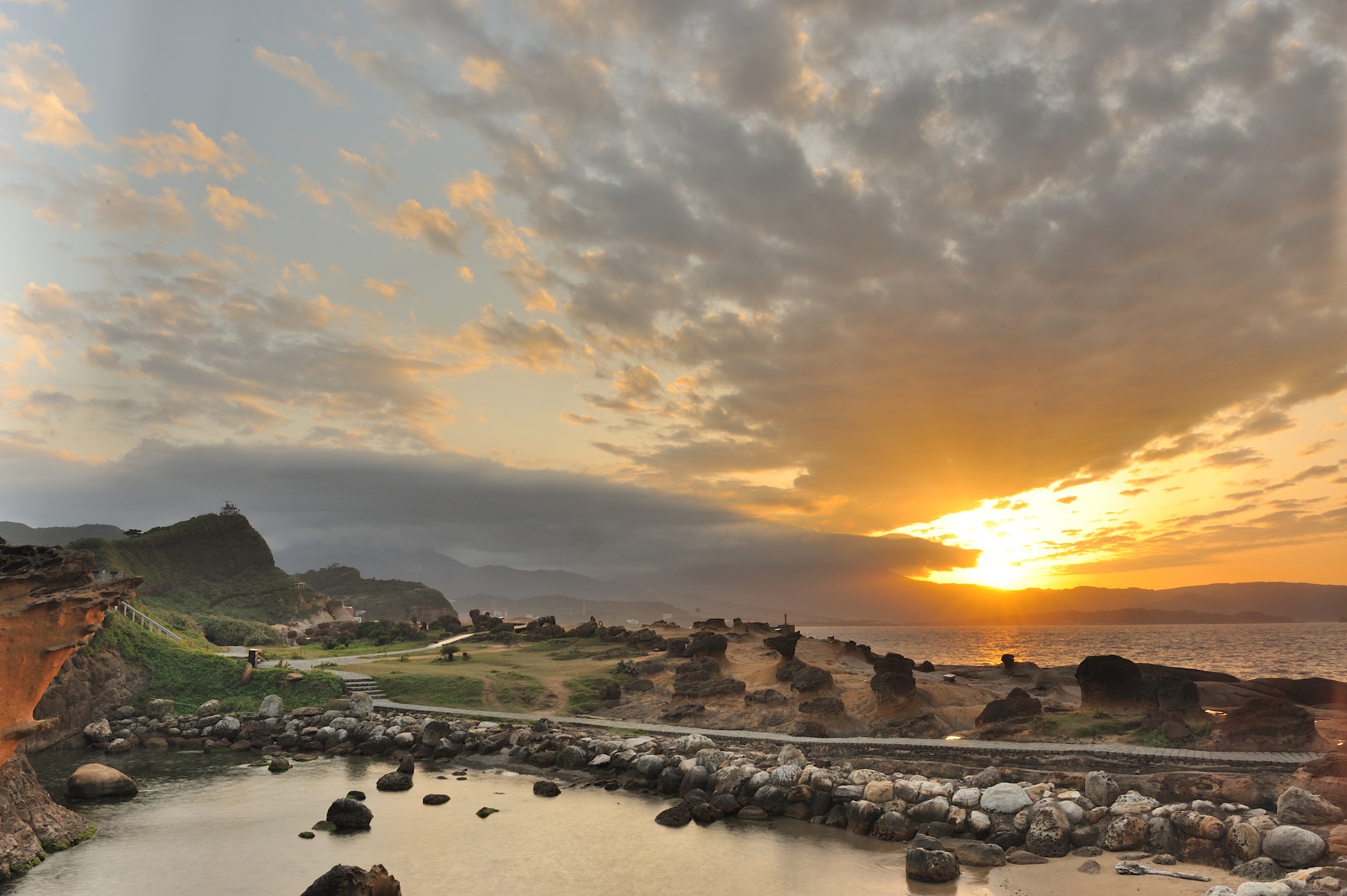 野柳夕陽之美