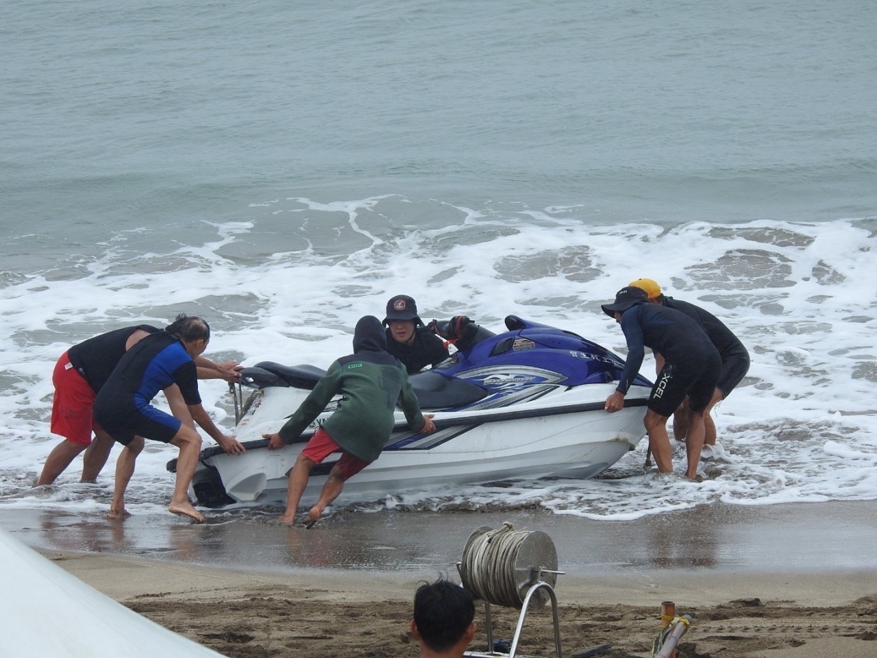 Water safety lectures and life-saving drill