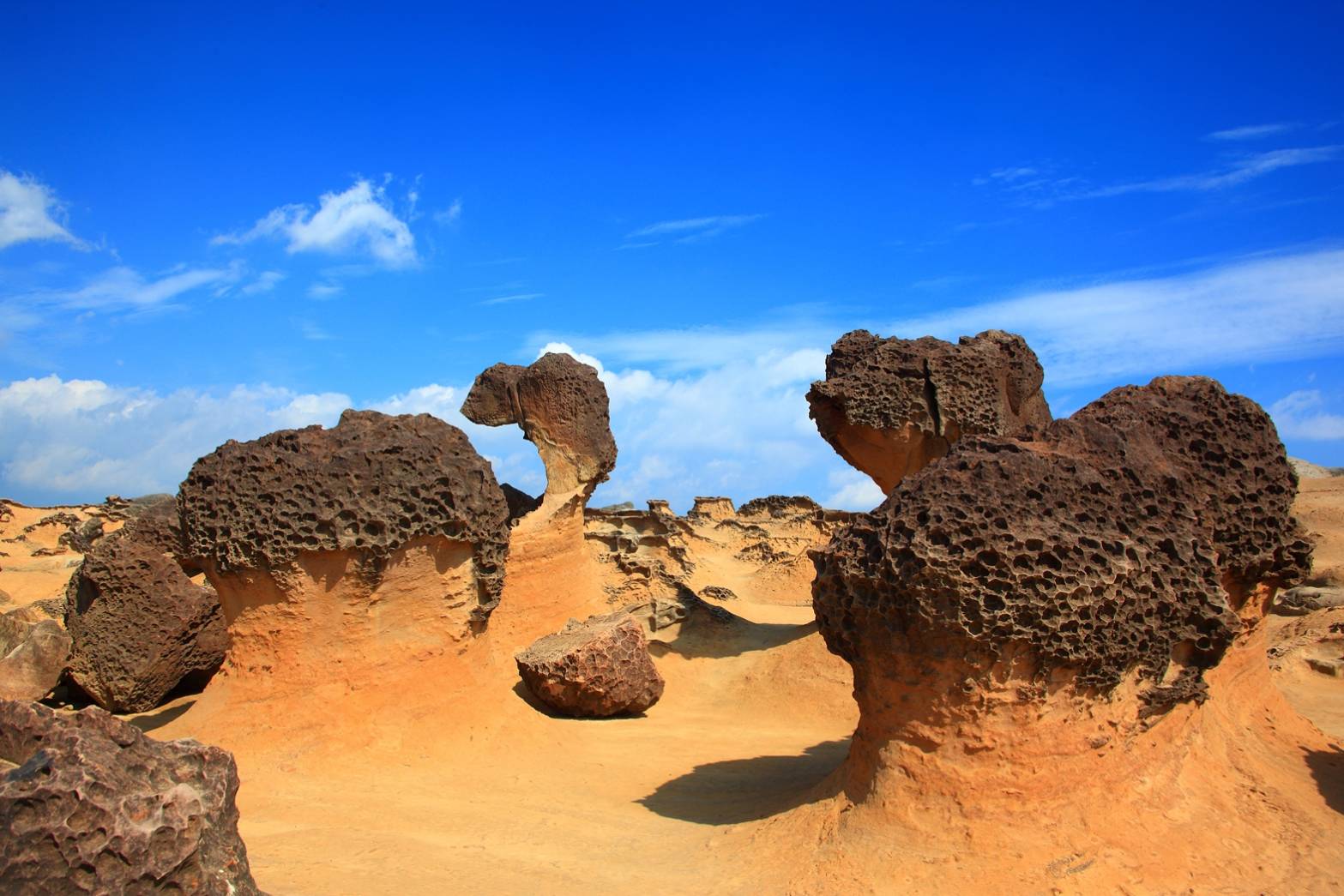 Yehliu Geopark interior landscape