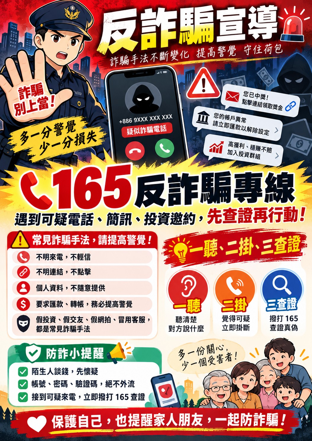 反詐騙海報