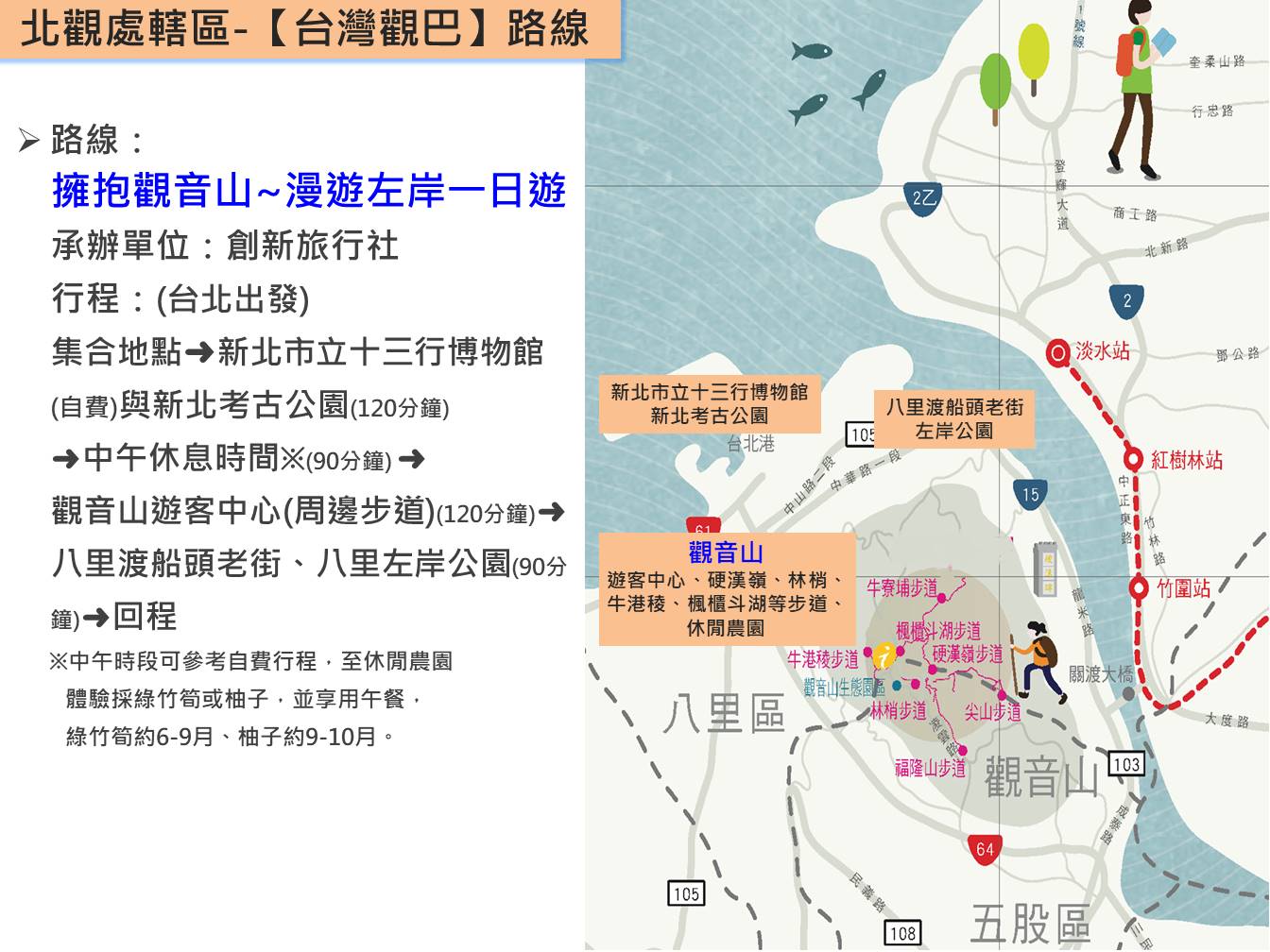 台灣觀巴-觀音山新路線